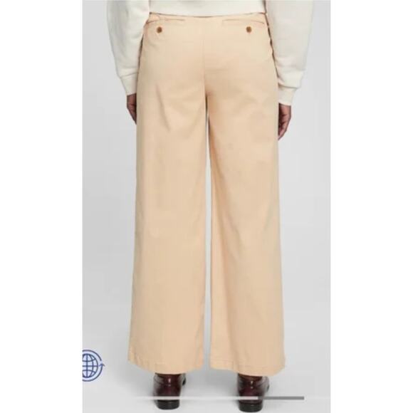 GAP Plus Size High Rise Pleated Wide Leg Khakis with Washwell Size 16 - Picture 2 of 12